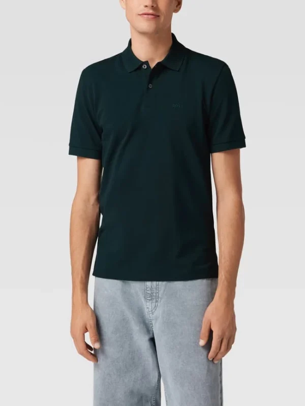 Rabatt ? BOSS Poloshirt Mit Label-Stitching Modell ‘Pallas’ – Grün ? 5