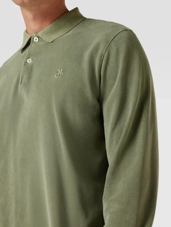 Angebote ? Marc O’Polo Poloshirt Mit Label-Stitching Modell ‘Washer Polo Basic’ – Olivgrün ? 4