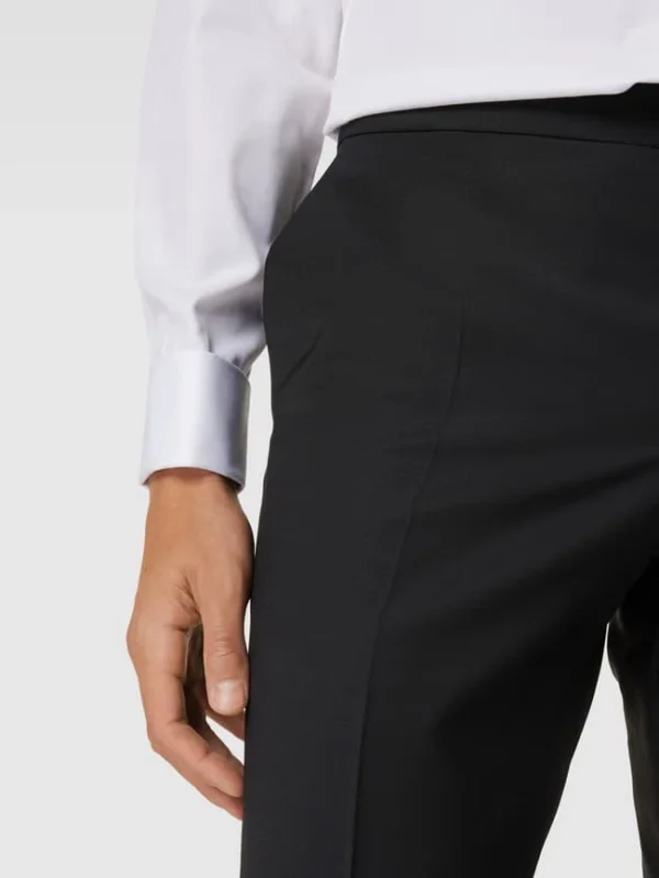 Brandneu ? Pierre Cardin Anzughose Mit Label-Patch – Schwarz ? 4