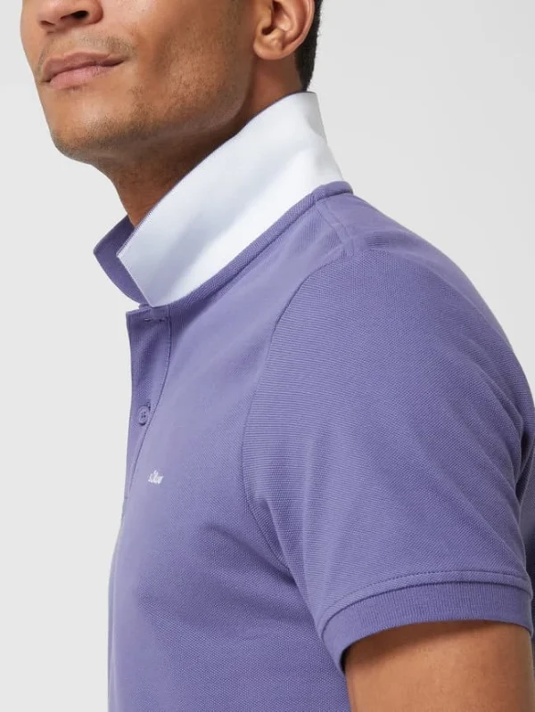 Budget ? S.Oliver RED LABEL Regular Fit Poloshirt Aus Piqué – Purple ? 4