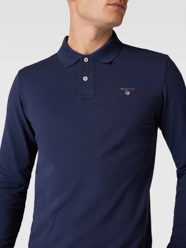 Gant Poloshirt Im Langärmeligen Design – Marineblau 4