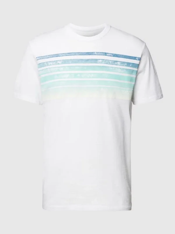 Am billigsten ? Tom Tailor T-Shirt Mit Streifenmuster – Weiß ❤️ 3