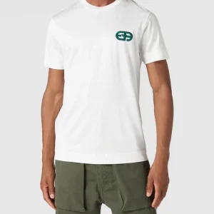 Emporio Armani T-Shirt Mit Label-Detail Modell ‚EA Logo Mini‘ – Weiß 13
