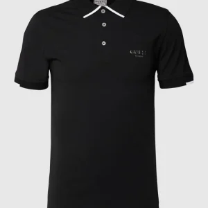 Guess Poloshirt Mit Label-Print – Schwarz 9