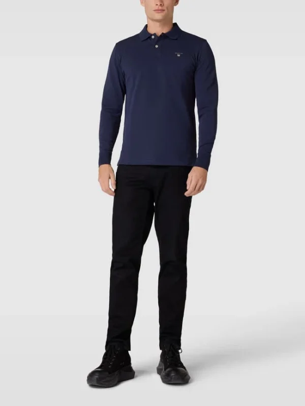 Gant Poloshirt Im Langärmeligen Design – Marineblau 1