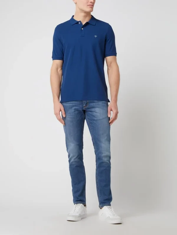 Neu ? Fynch-Hatton Poloshirt Aus Supima®-Baumwolle – Dunkelblau ? 1