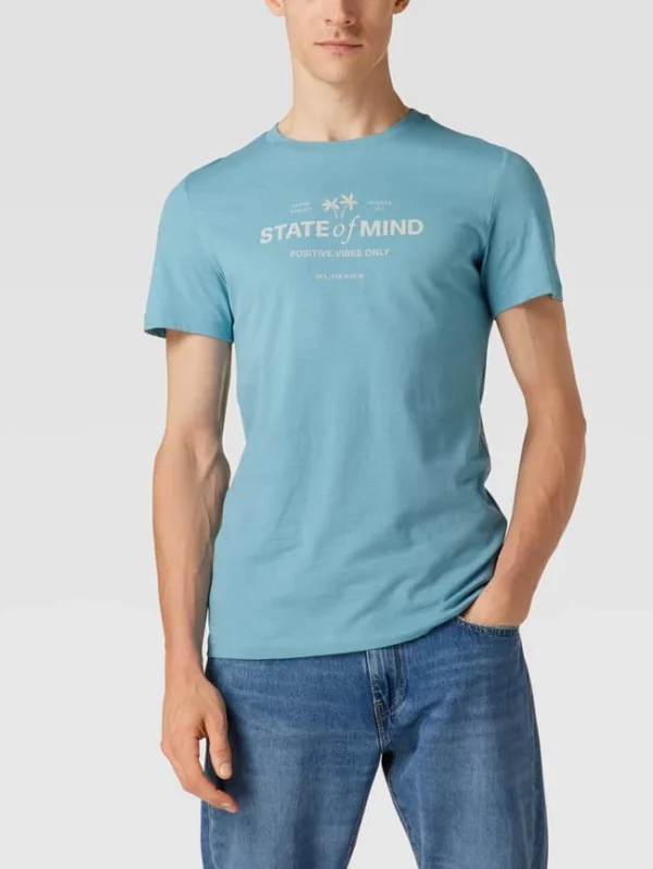 Billig ⌛ S.Oliver RED LABEL T-Shirt Mit Label-Print – Hellblau ? 5
