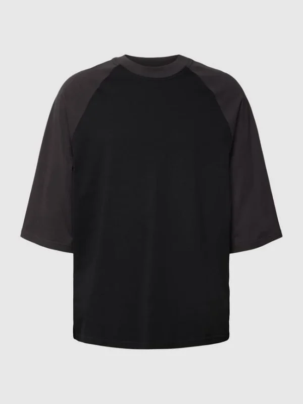 REVIEW Oversized T-Shirt Aus Baumwolle Mit Raglanärmeln – Schwarz 3