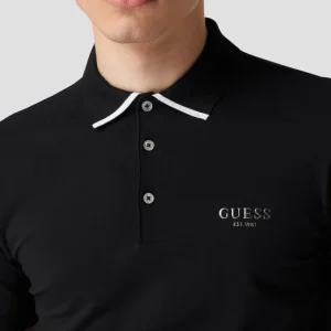 Guess Poloshirt Mit Label-Print – Schwarz 11