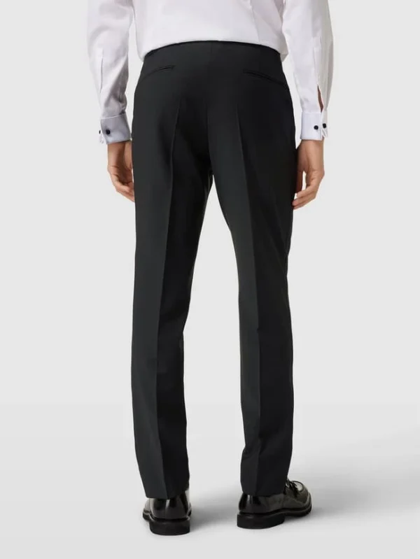Brandneu ? Pierre Cardin Anzughose Mit Label-Patch – Schwarz ? 6