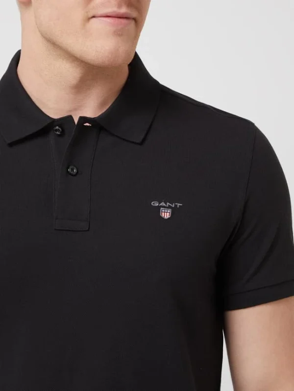 Gant Regular Fit Poloshirt Aus Baumwolle – Schwarz 4