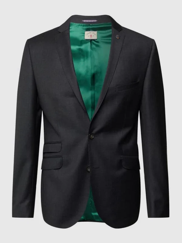 CG – Club Of Gents Slim Fit 2-Knopf-Sakko Aus Schurwolle – ‚Savile Row‘ – Dunkelgrau 3