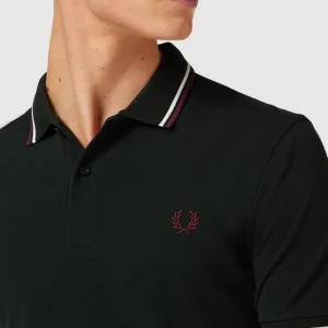 Fred Perry Poloshirt Mit Label-Stitching – Dunkelgrün 11