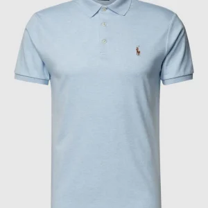Neu ? Polo Ralph Lauren Custom Slim Fit Poloshirt Mit Logo-Stitching – Blau ? 9