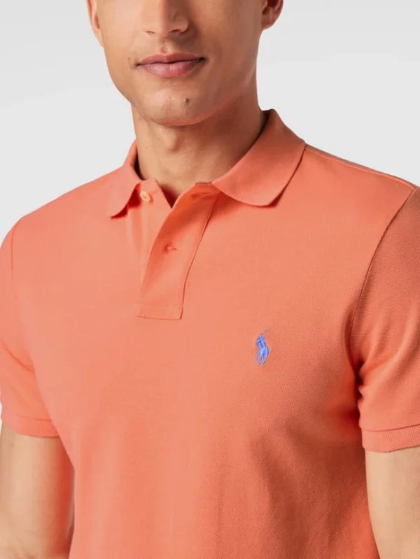 Rabatt ? Polo Ralph Lauren Custom Slim Fit Poloshirt Mit Logo-Stitching – Orange ? 4