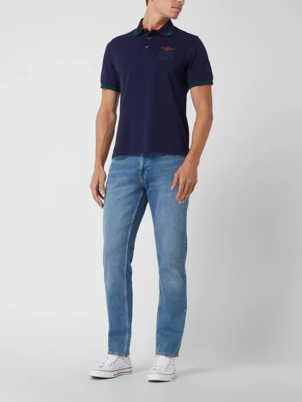 Brandneu ? Aeronautica Militare Poloshirt Mit Stickerei – Marineblau ? 1