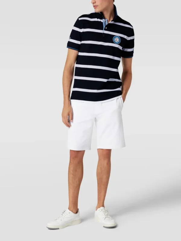 Schlussverkauf ✨ Christian Berg Men Poloshirt Mit Streifenmuster – Marineblau ? 1