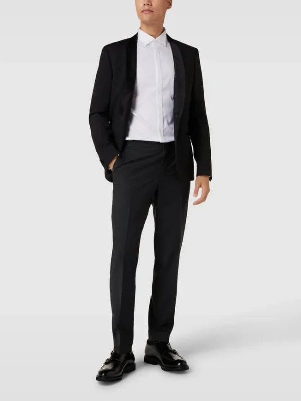 Brandneu ? Pierre Cardin Anzughose Mit Label-Patch – Schwarz ? 1
