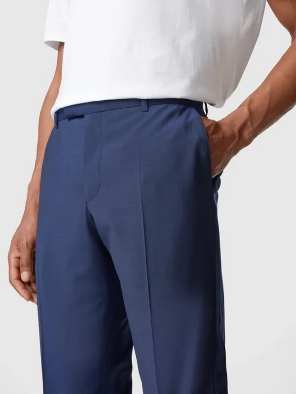 Blitzangebot ? Strellson Slim Fit Anzughose Aus Reiner Schurwolle – Blau ? 4