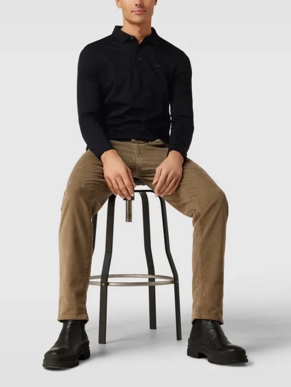 Top 10 ? Pierre Cardin Poloshirt Mit Label-Detail Modell ‘Longsleeves’ – Schwarz ✨ 1
