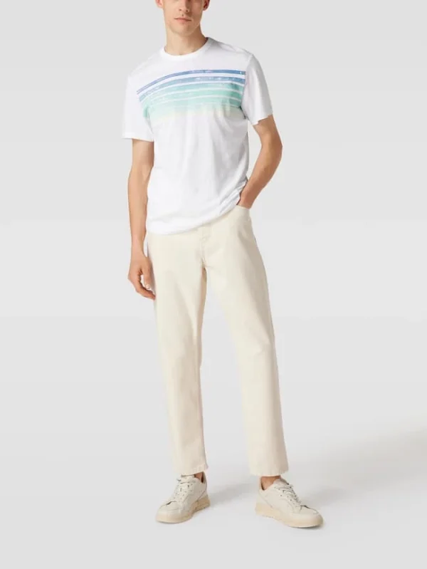 Am billigsten ? Tom Tailor T-Shirt Mit Streifenmuster – Weiß ❤️ 1