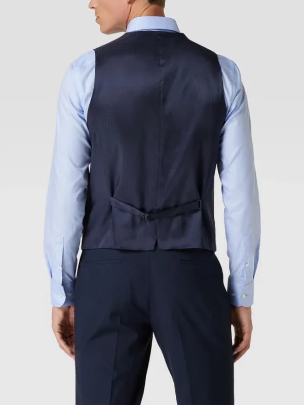 Bestpreis ? BOSS Weste Mit Paspeltaschen Modell ‘Huge Vest’ – Blau ? 6