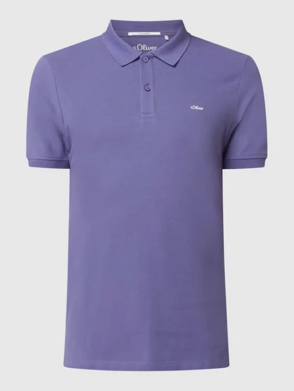 Budget ? S.Oliver RED LABEL Regular Fit Poloshirt Aus Piqué – Purple ? 3