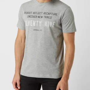 Lerros T-Shirt Aus Baumwolle – Mittelgrau Meliert 13