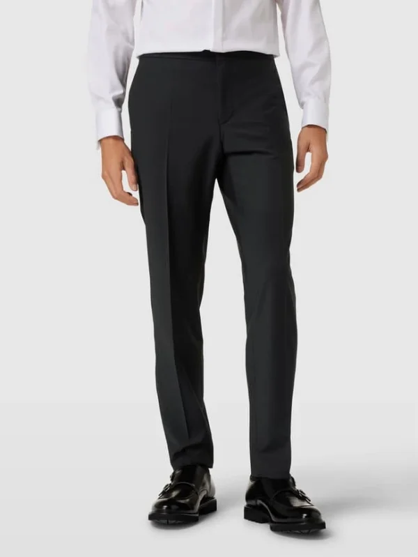 Brandneu ? Pierre Cardin Anzughose Mit Label-Patch – Schwarz ? 5