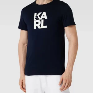 Rabatt ? Karl Lagerfeld Beachwear T-Shirt Mit Label-Print – Marineblau ? 13