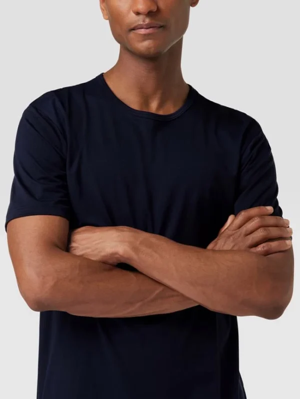Top 10 ? Mey T-Shirt Mit Geripptem Rundhalsausschnitt – Marineblau ? 4