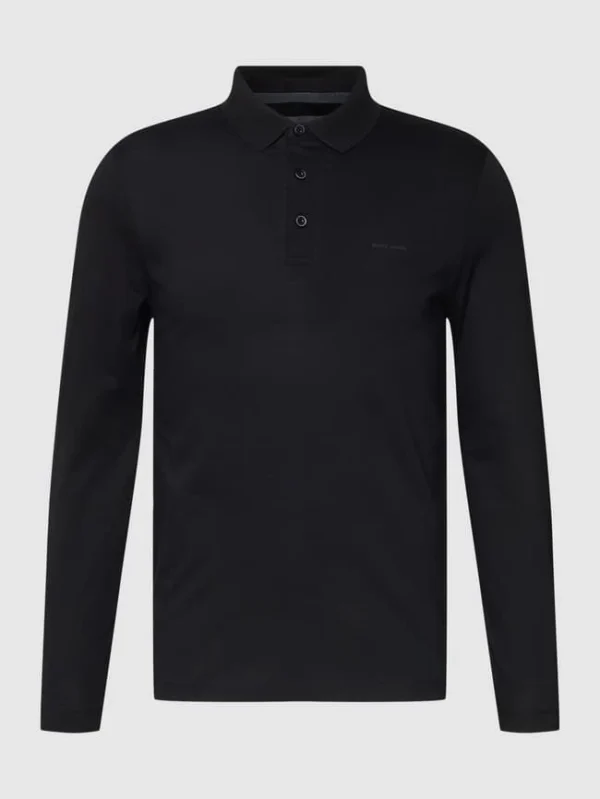 Top 10 ? Pierre Cardin Poloshirt Mit Label-Detail Modell ‘Longsleeves’ – Schwarz ✨ 3