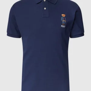 Auslauf ⭐ Polo Ralph Lauren Custom Slim Fit Poloshirt Mit Label-Stitching – Marineblau ✔️ 9