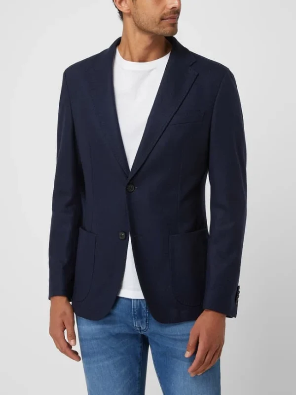 Windsor Shaped Fit 2-Knopf-Sakko Aus Kaschmirmischung Modell ‚Giro‘ – Marineblau 5