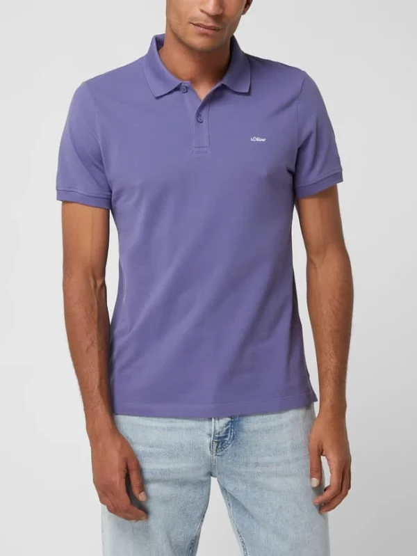 Budget ? S.Oliver RED LABEL Regular Fit Poloshirt Aus Piqué – Purple ? 5