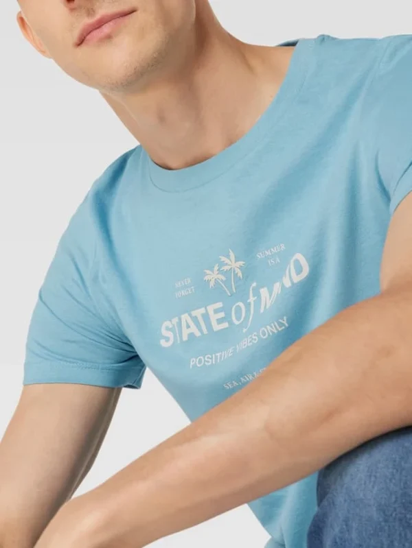 Billig ⌛ S.Oliver RED LABEL T-Shirt Mit Label-Print – Hellblau ? 4