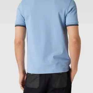 Billig ? Fred Perry Poloshirt Mit Label-Stitching – Himmelblau ? 15
