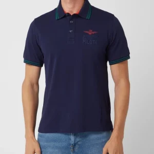 Brandneu ? Aeronautica Militare Poloshirt Mit Stickerei – Marineblau ? 13