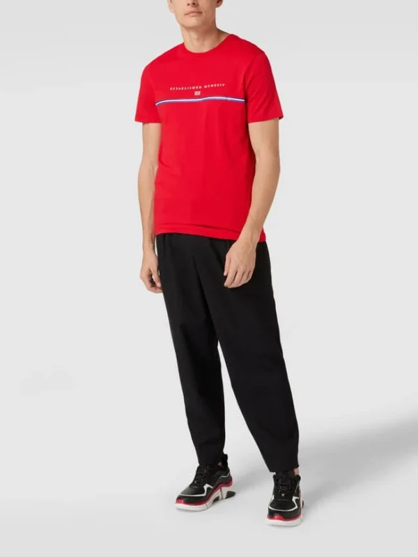 Christian Berg Men T-Shirt Mit Label-Print – Rot 1