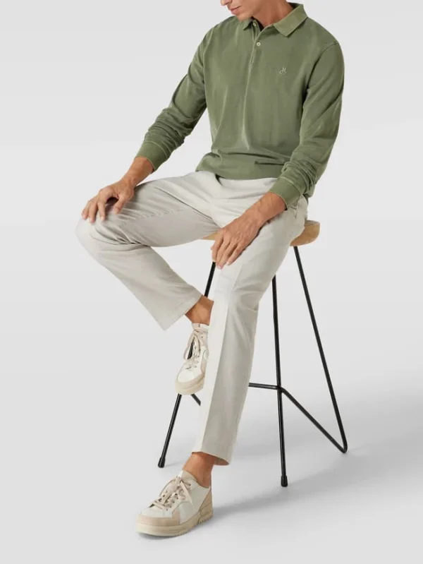 Angebote ? Marc O’Polo Poloshirt Mit Label-Stitching Modell ‘Washer Polo Basic’ – Olivgrün ? 1