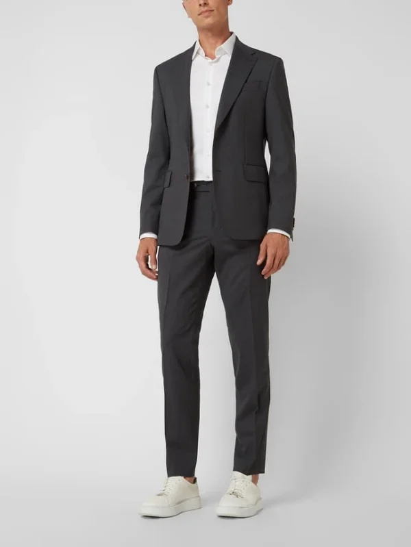 Windsor Shaped Fit 2-Knopf-Sakko Mit Stretch-Anteil Modell ‚Sono‘ – Anthrazit 1
