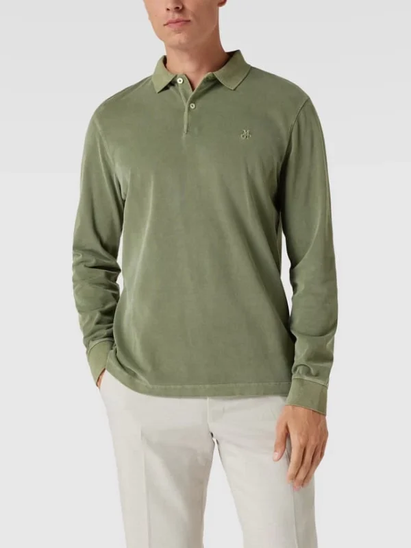 Angebote ? Marc O’Polo Poloshirt Mit Label-Stitching Modell ‘Washer Polo Basic’ – Olivgrün ? 5