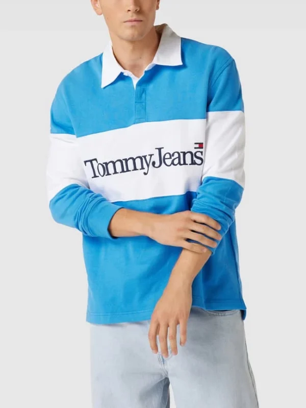 Tommy Jeans Longsleeve Mit Polokragen Modell ‚SERIF‘ – Blau 5