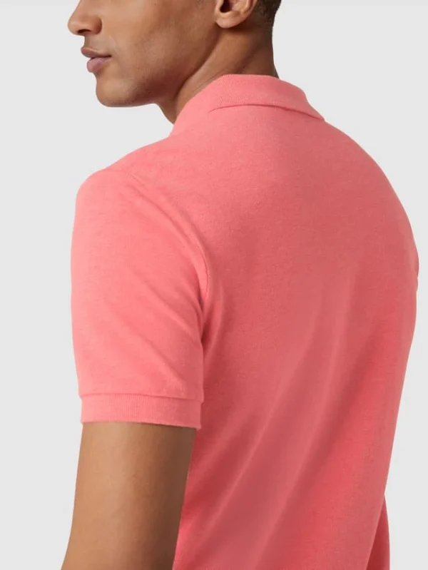 Polo Ralph Lauren Slim Fit Poloshirt Mit Label-Stitching – Koralle 4