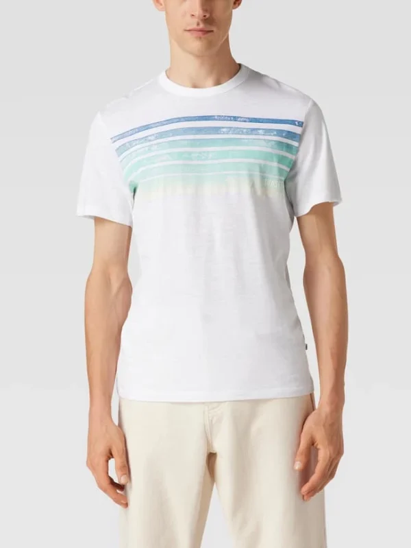Am billigsten ? Tom Tailor T-Shirt Mit Streifenmuster – Weiß ❤️ 5