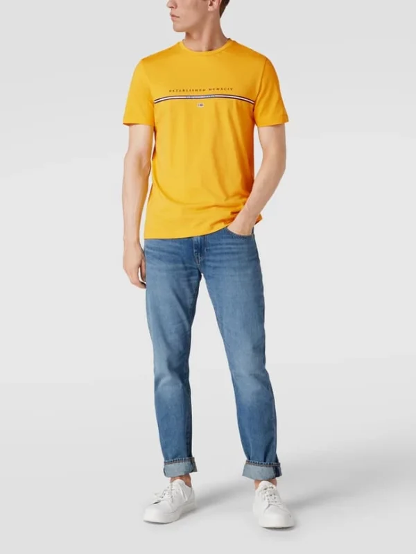 Christian Berg Men T-Shirt Mit Label-Print – Gelb 1