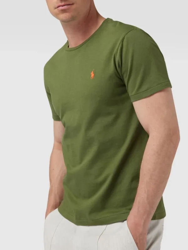 Rabatt ? Polo Ralph Lauren T-Shirt Mit Label-Stitching – Olivgrün ? 4