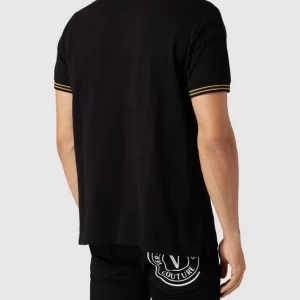 Bester Verkauf ? Versace ? Jeans Couture Poloshirt Mit Label-Patch – Schwarz ? 15