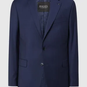 Bester Verkauf ? DIGEL Modern Fit 2-Knopf-Sakko Aus Schurwolle Modell ‘Duncan’ – Blau ? 10