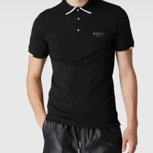 Guess Poloshirt Mit Label-Print – Schwarz 13